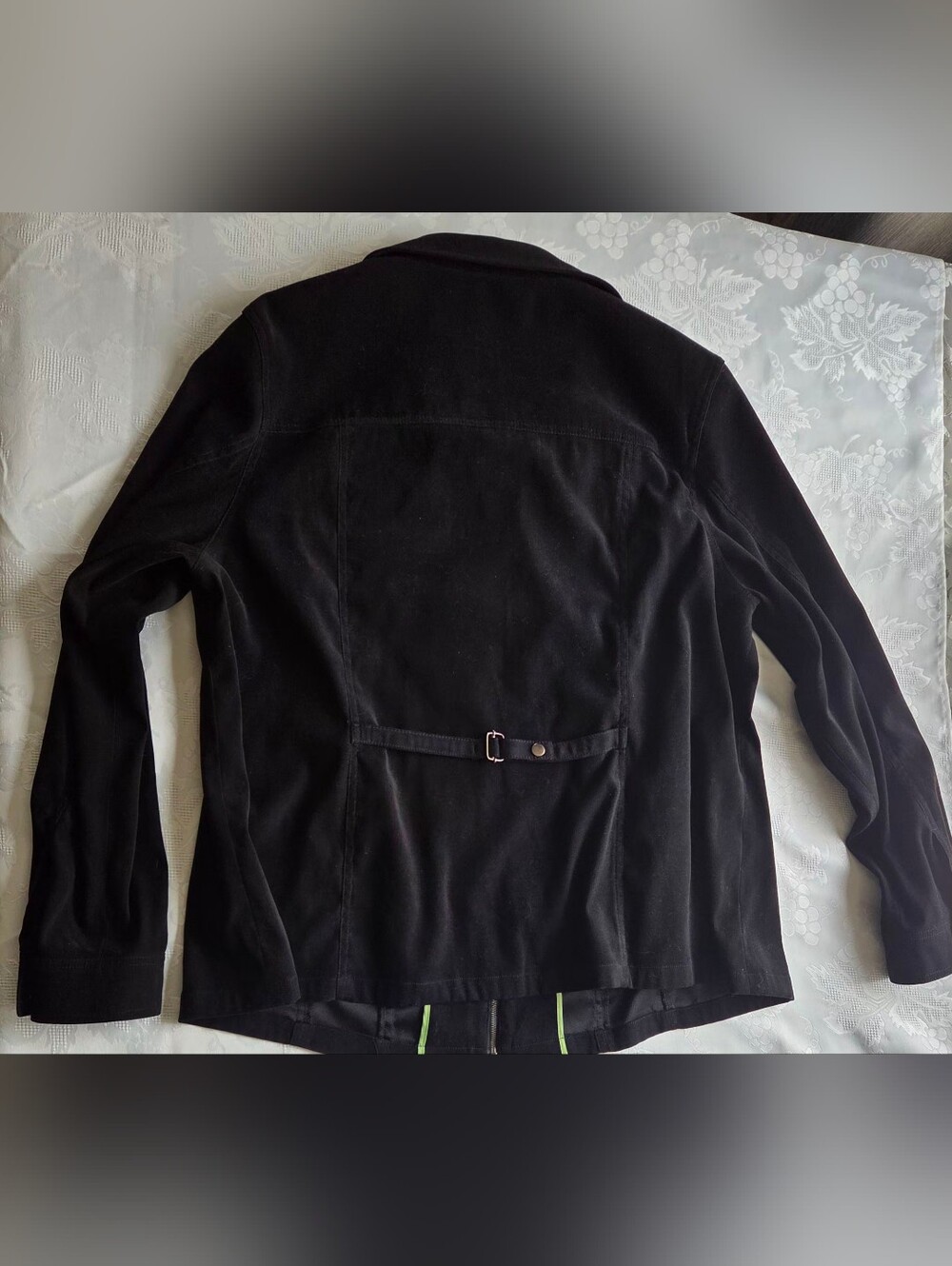 Optimum Nostalgia - Jacket Black Faux Suede Zip Up - Picture 2 of 13